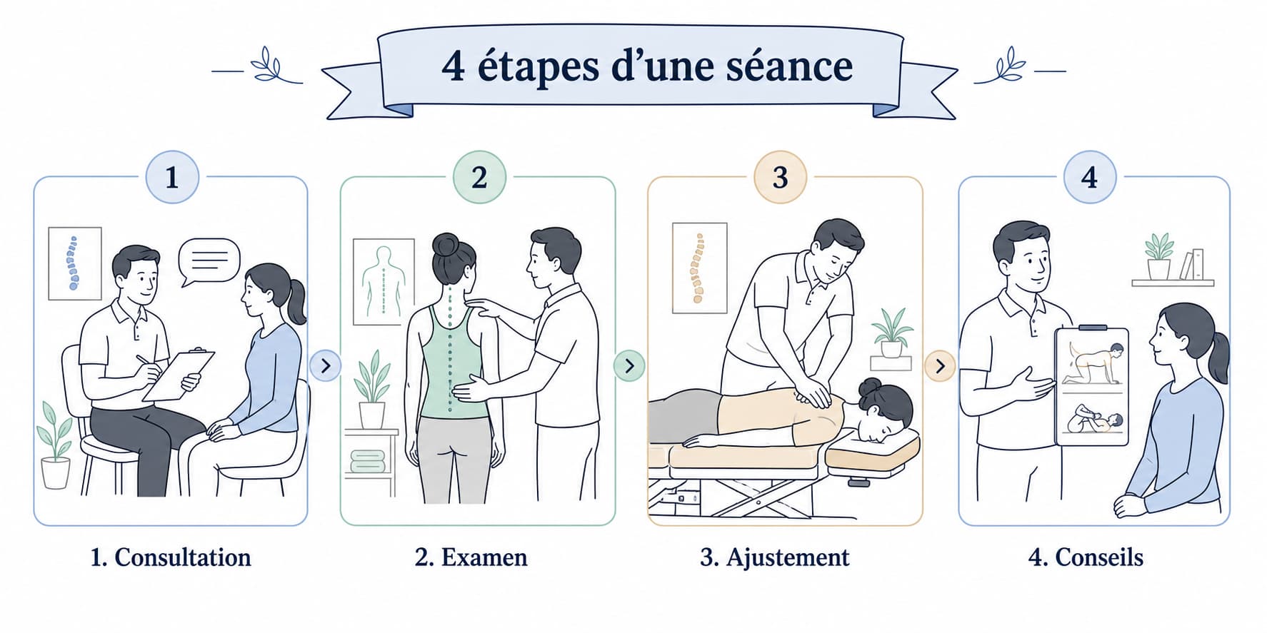 Séquence en quatre étapes d